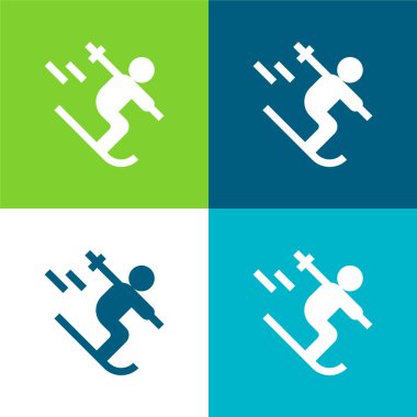 Alpine Düz 4 renk en küçük simge kümesi