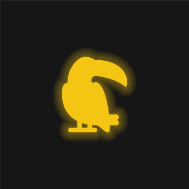 Büyük Tukan sarı parlak neon simgesi