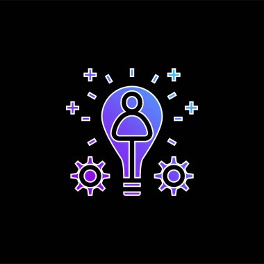 Mavi gradyan vektör simgesi damgalanıyor