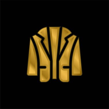 Blazer altın kaplama metalik simge veya logo vektörü