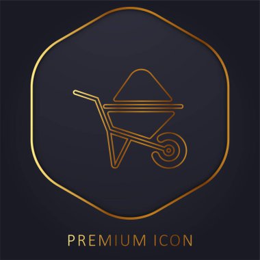 Barrow altın çizgi premium logosu veya simgesi