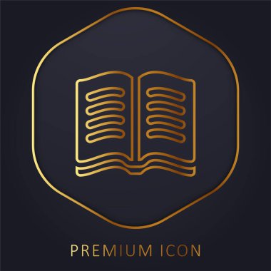 Altın satır premium logosu ya da simgesi