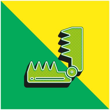 Bear Trap Green and yellow modern 3d vector icon logo clipart