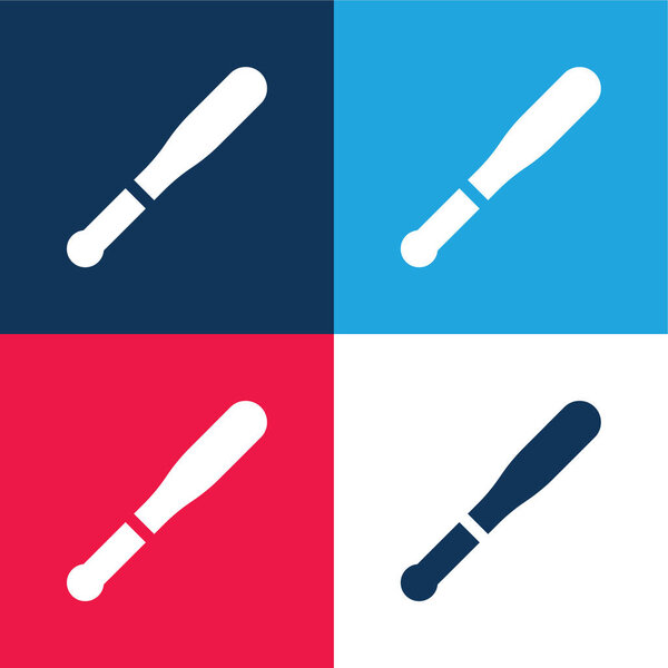 Баскетбольная летучая мышь синего и красного цветов минимальный набор значков