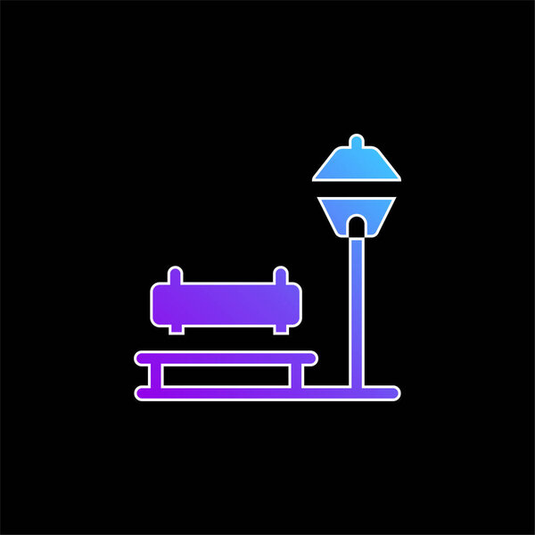 Bench blue gradient vector icon