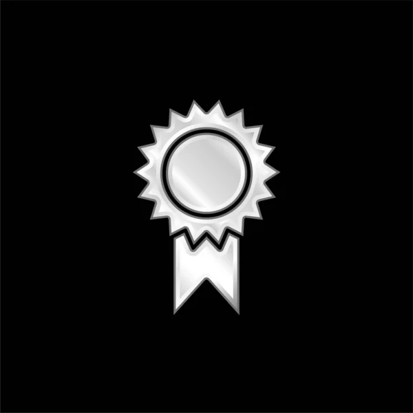 Award Silver Plated Metallic Icon — Stock Vector