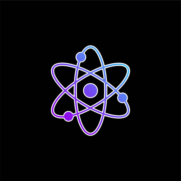 Atomic blue gradient vector icon