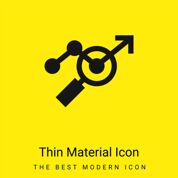 Analysis minimal bright yellow material icon