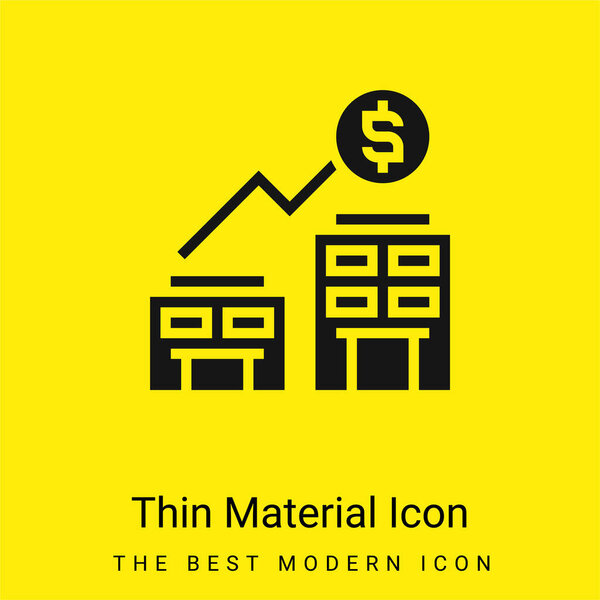 Acquisition minimal bright yellow material icon