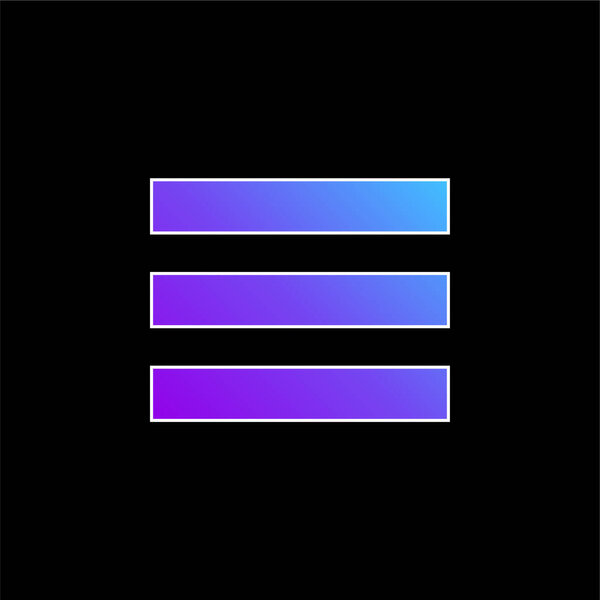 Bar Menu blue gradient vector icon