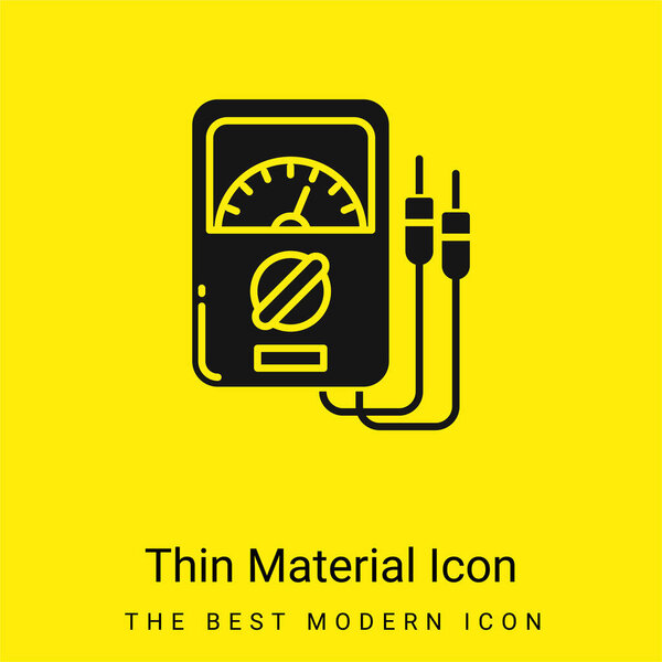 Ammeter minimal bright yellow material icon