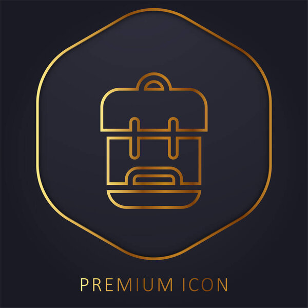 Рюкзак золотой линии премиум логотип или значок