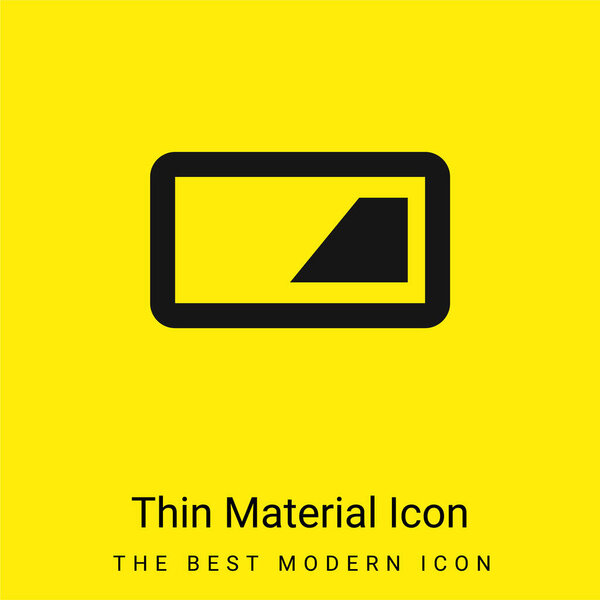 Battery minimal bright yellow material icon