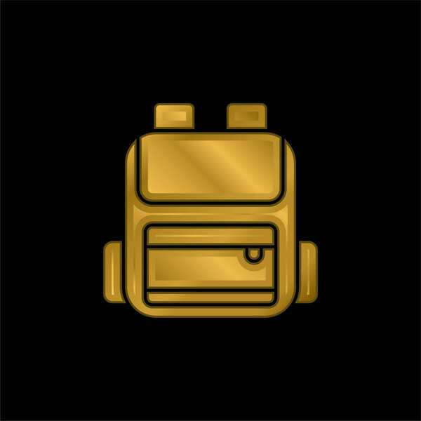 Рюкзак с позолотой иконой или вектором логотипа