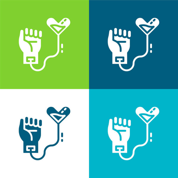 Четырехцветный минимальный набор значков Blood Donation