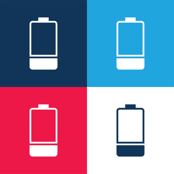 Батарея синий и красный четыре цвета минимальный набор значков