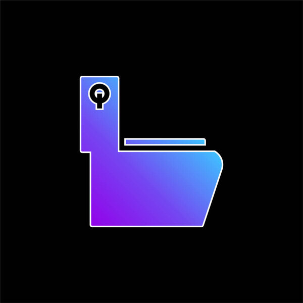 Bathroom blue gradient vector icon