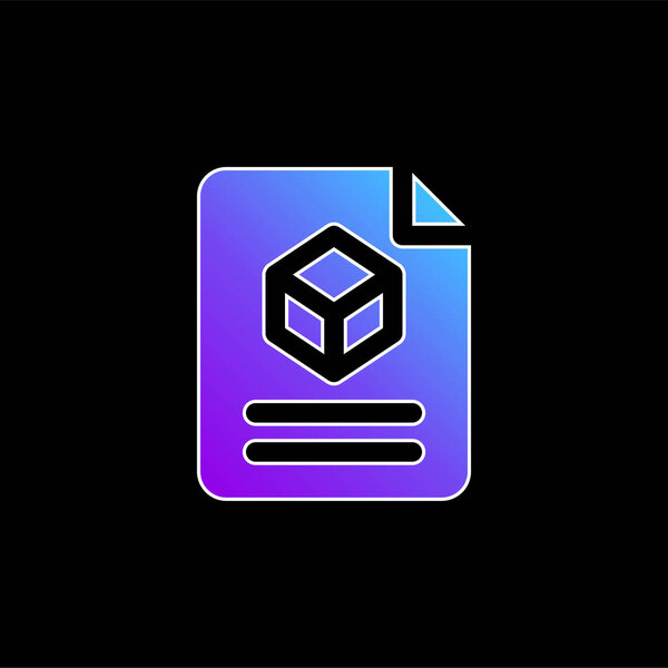 3d blue gradient vector icon