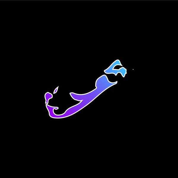 Bermuda blue gradient vector icon