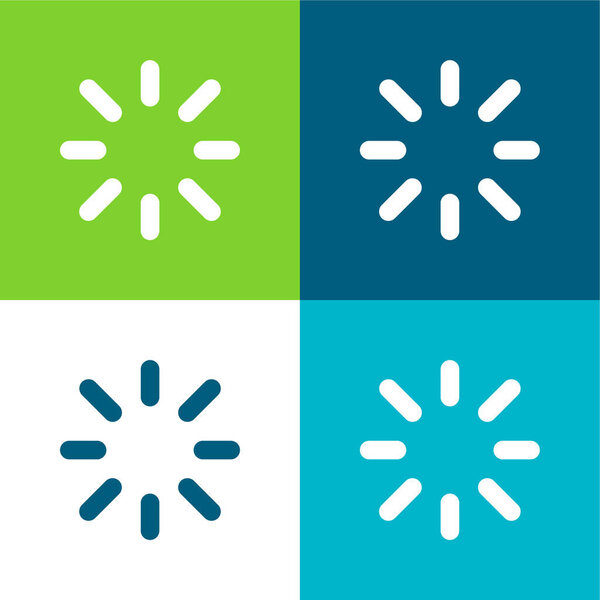 Birghtness Flat four color minimal icon set