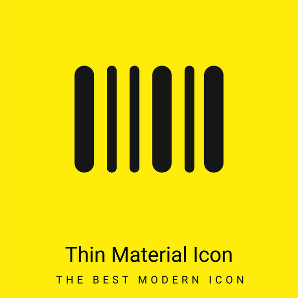 Barcode minimal bright yellow material icon