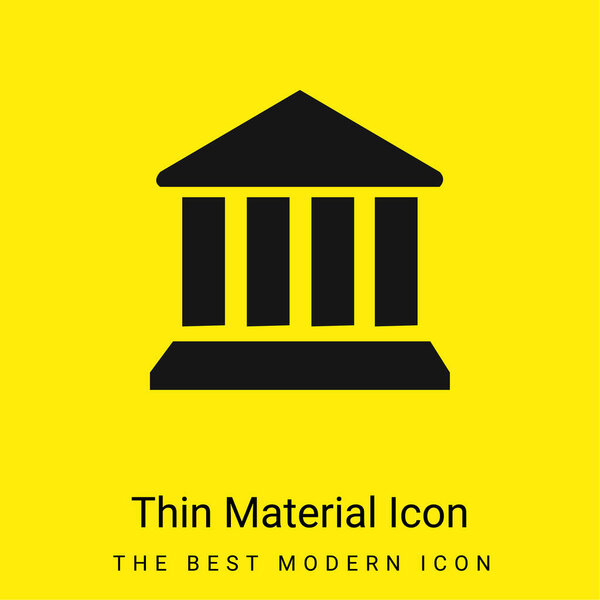 Bank Symbol minimal bright yellow material icon