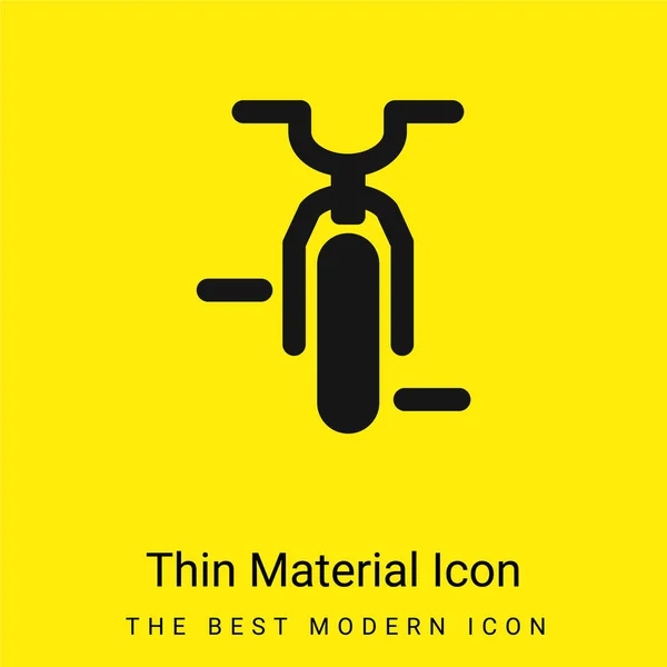 Bicicleta Mínimo Icono Material Amarillo Brillante — Vector de stock