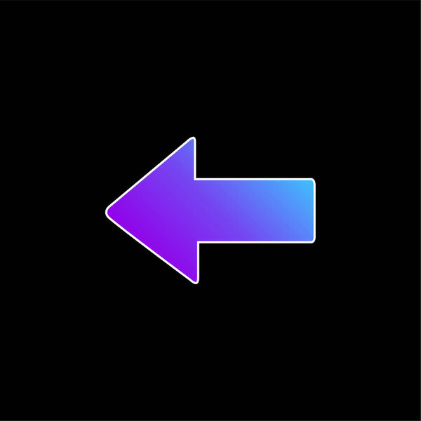 Arrow Pointing To Left blue gradient vector icon