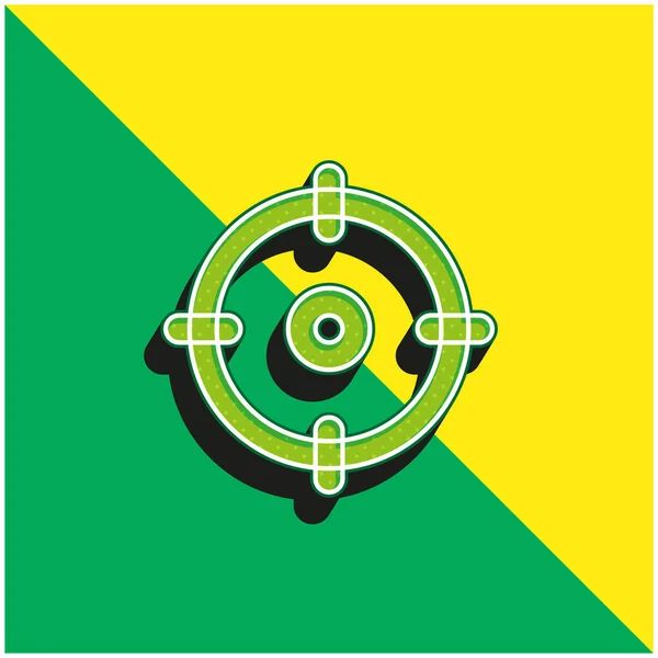 Cel Zielony Żółty Nowoczesny Ikona Wektora Logo — Wektor stockowy