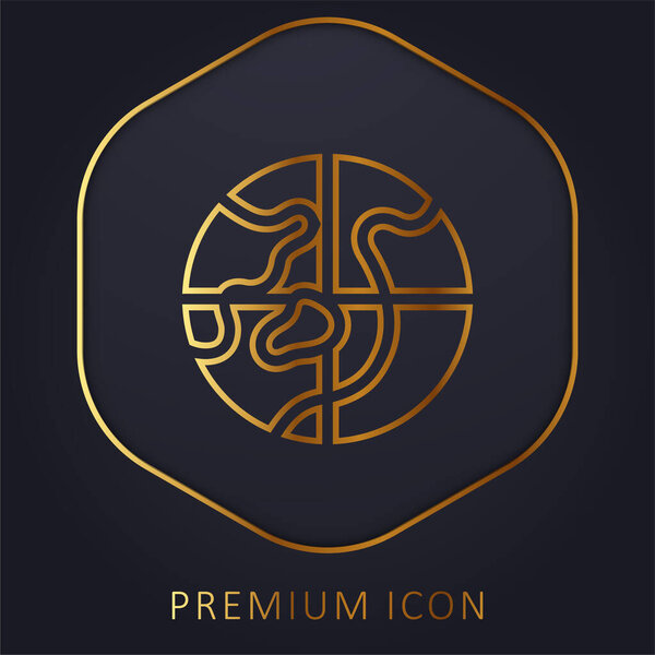 Arctic golden line premium logo or icon