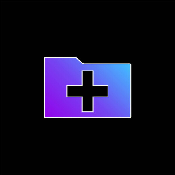 Add Folder Interface Symbol blue gradient vector icon