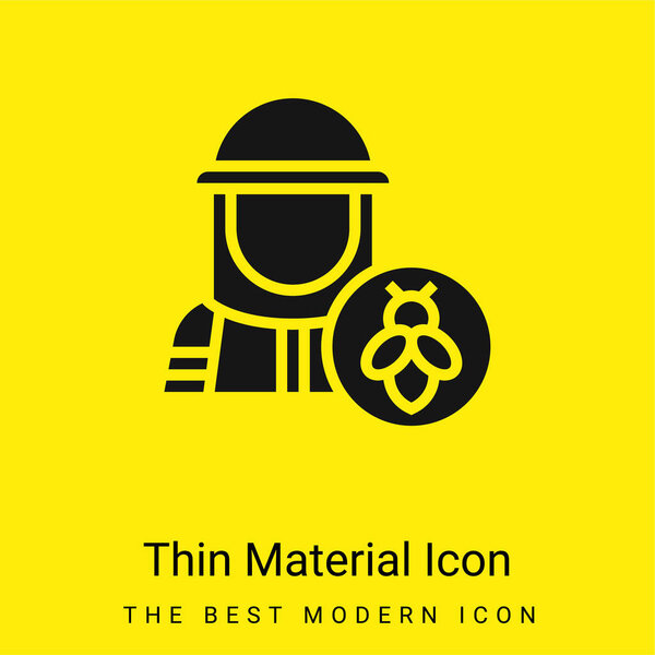 Beekeeper minimal bright yellow material icon