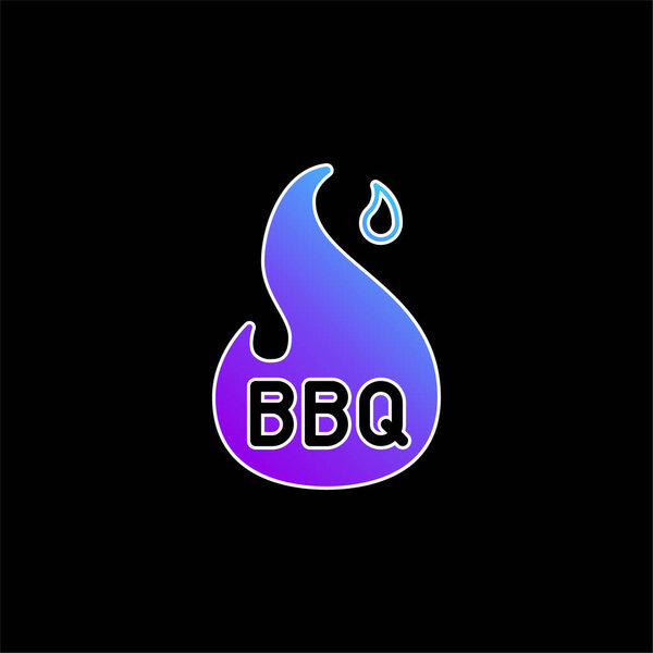 Bbq blue gradient vector icon