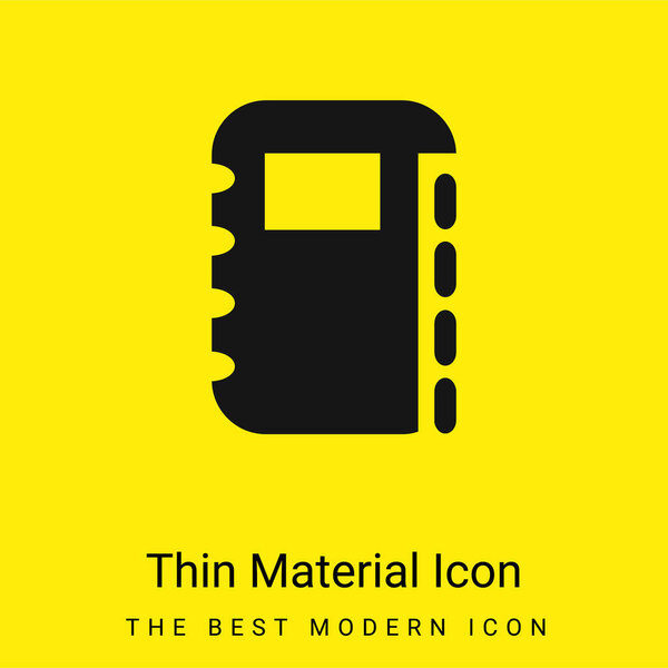 Минимум значка ярко-желтого материала