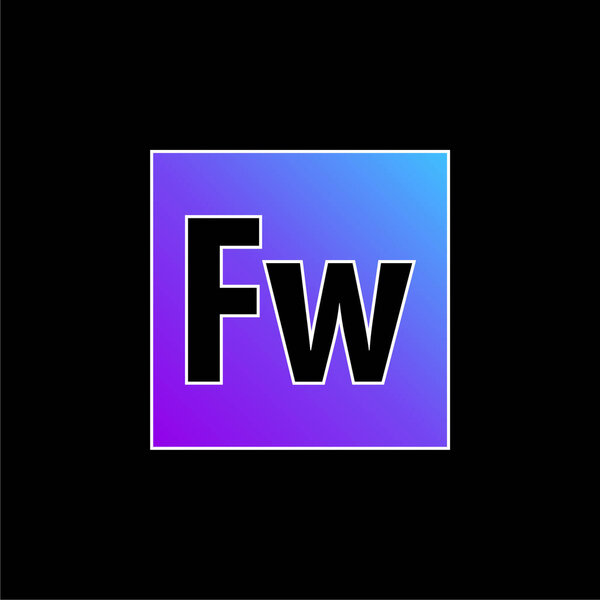 Adobe Fireworks blue gradient vector icon