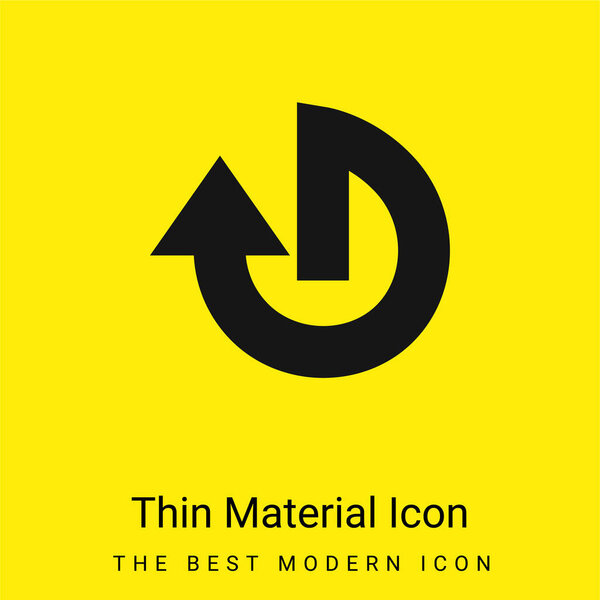 Arrow Circular Shape minimal bright yellow material icon