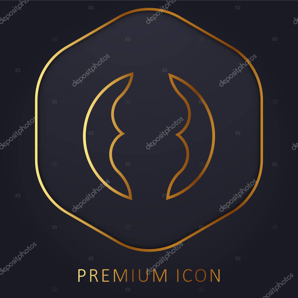 Articulation golden line premium logo or icon