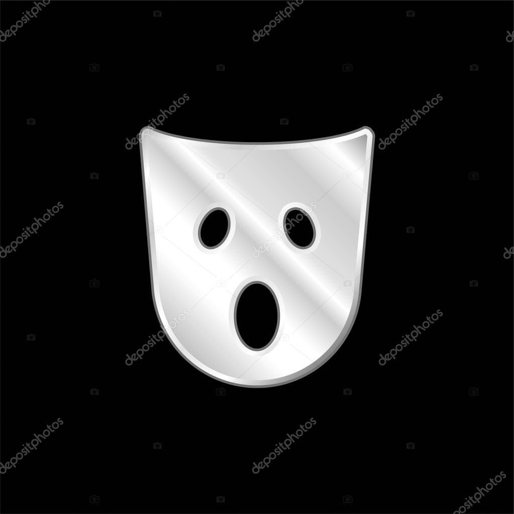 Astonishment Mask silver plated metallic icon