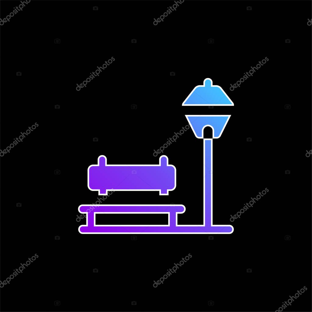 Bench blue gradient vector icon