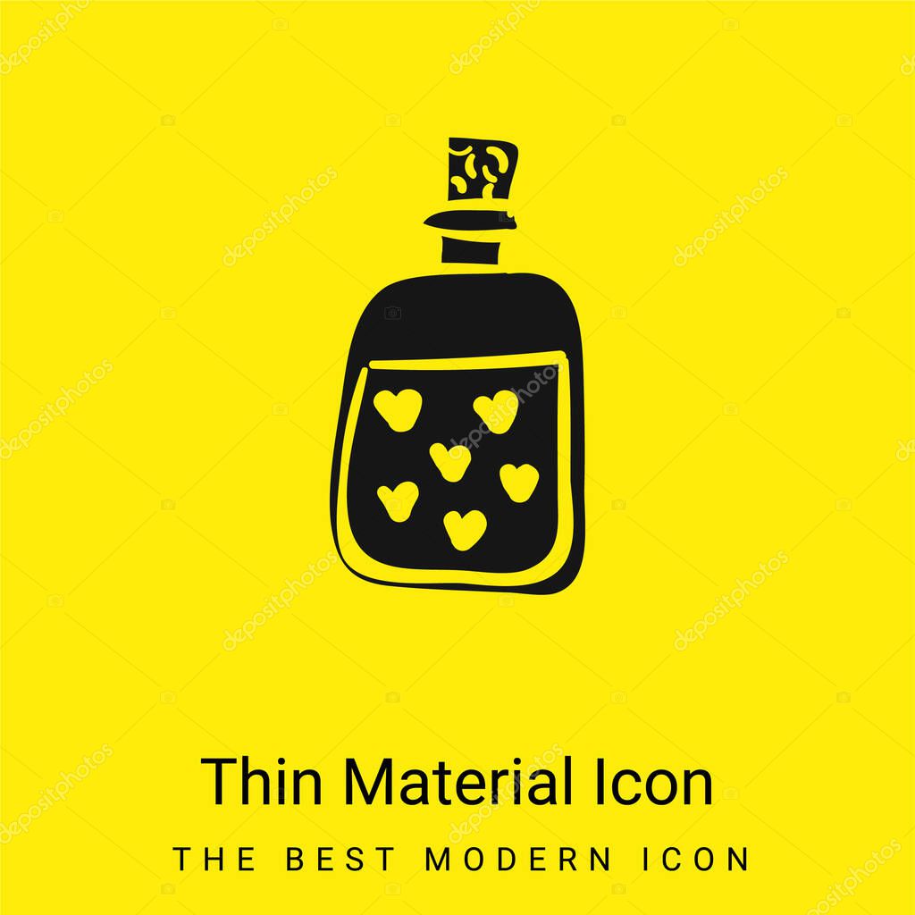 Bottle minimal bright yellow material icon