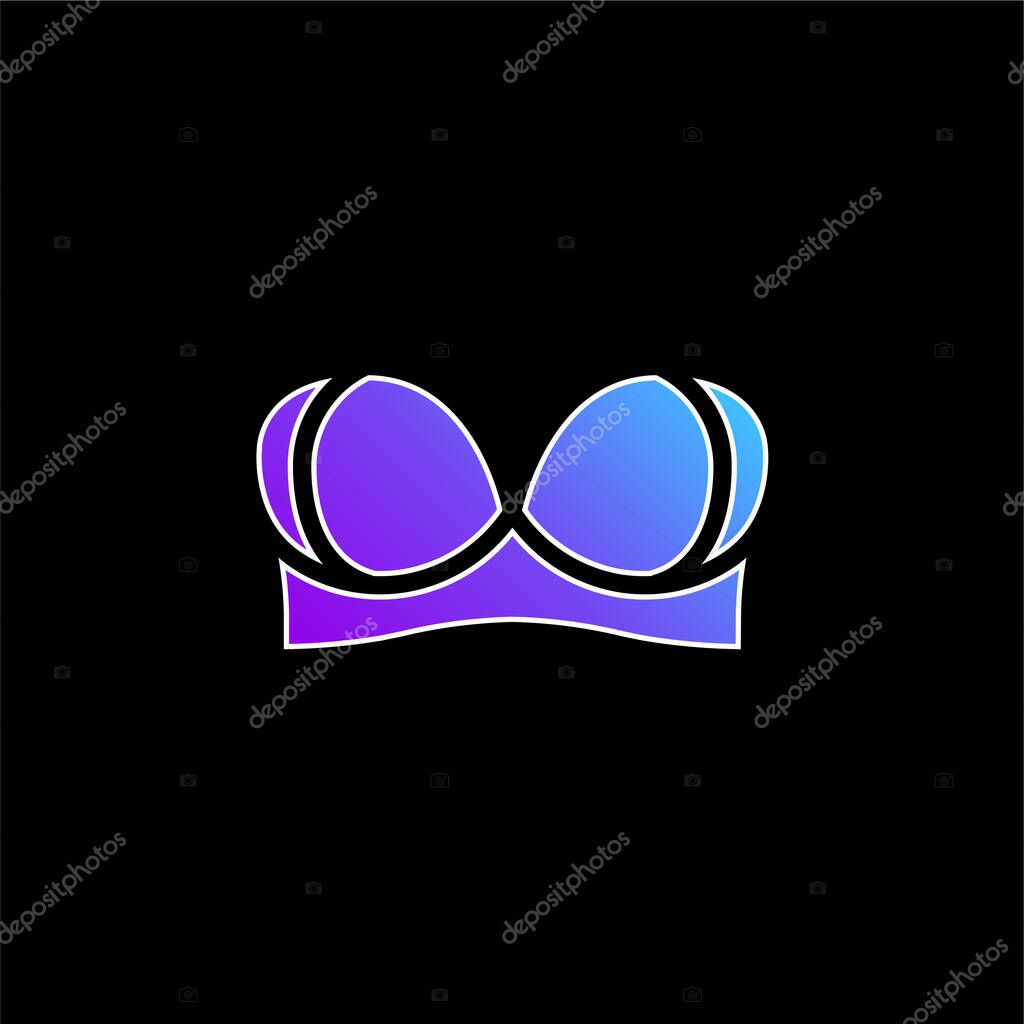 Brassiere blue gradient vector icon