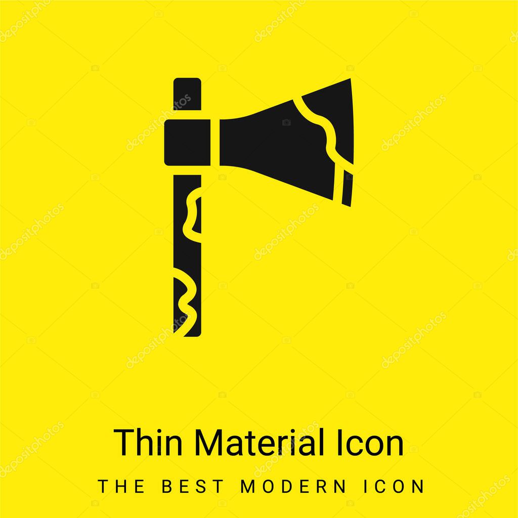 Axe minimal bright yellow material icon