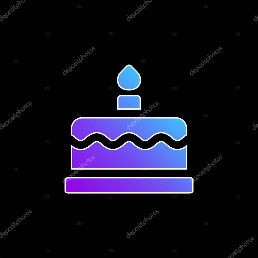 Birthday Cake blue gradient vector icon