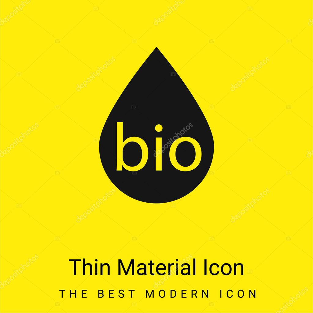 Bio Fuel minimal bright yellow material icon
