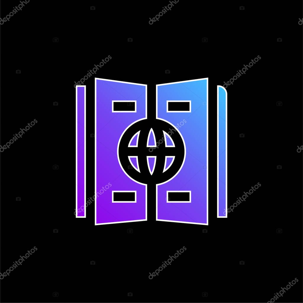 Atlas blue gradient vector icon