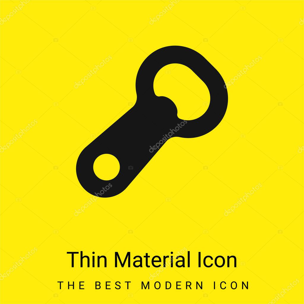 Bottle Opener minimal bright yellow material icon