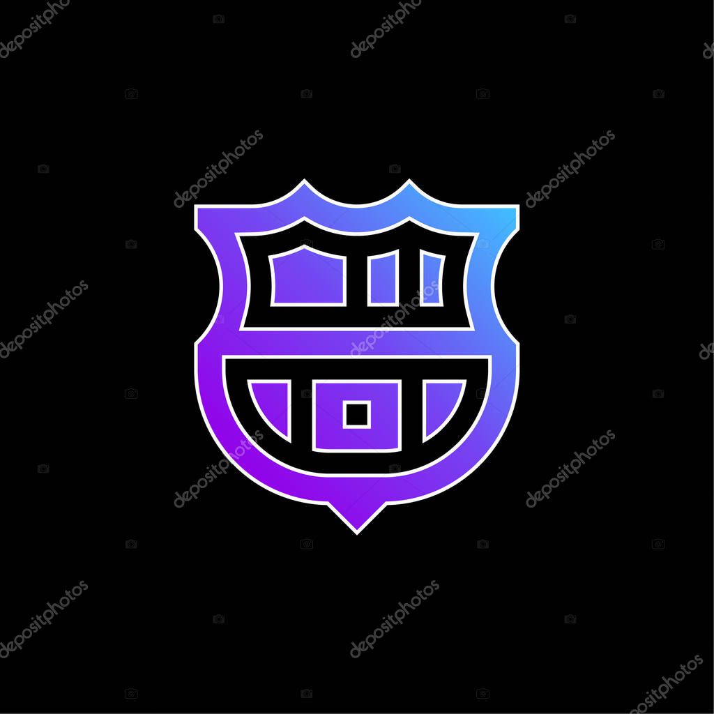 Barcelona blue gradient vector icon