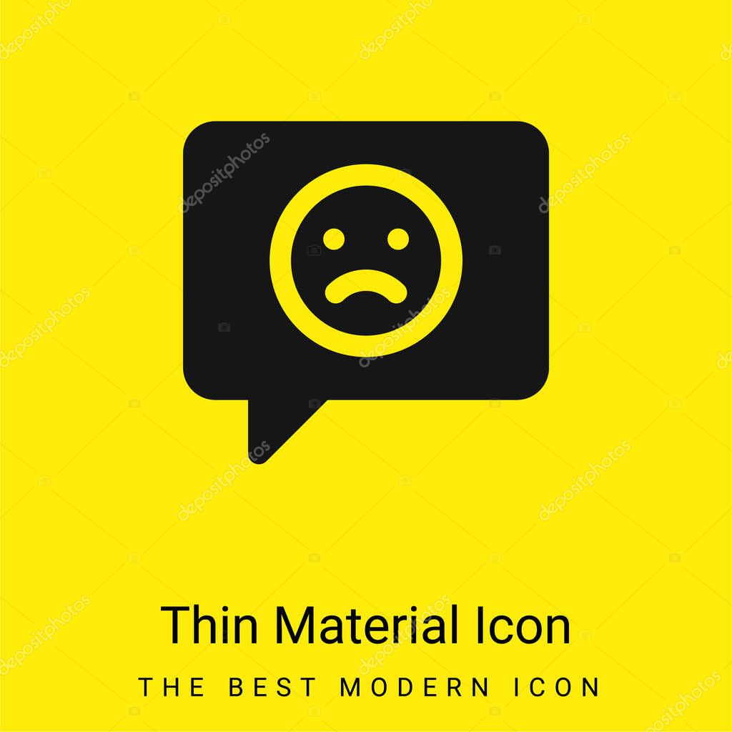 Bad Review minimal bright yellow material icon