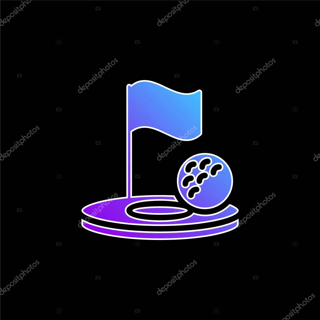 Birdie blue gradient vector icon