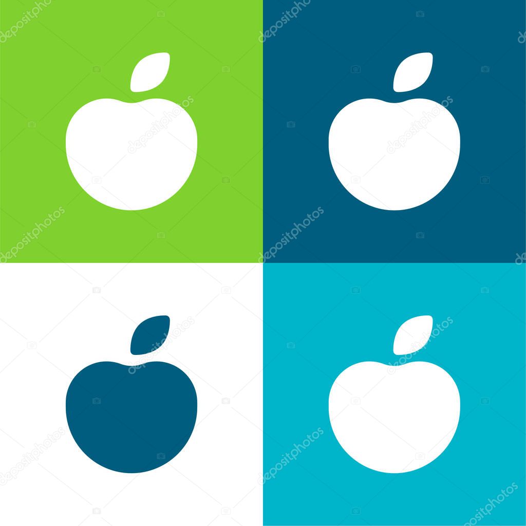Apple Flat four color minimal icon set